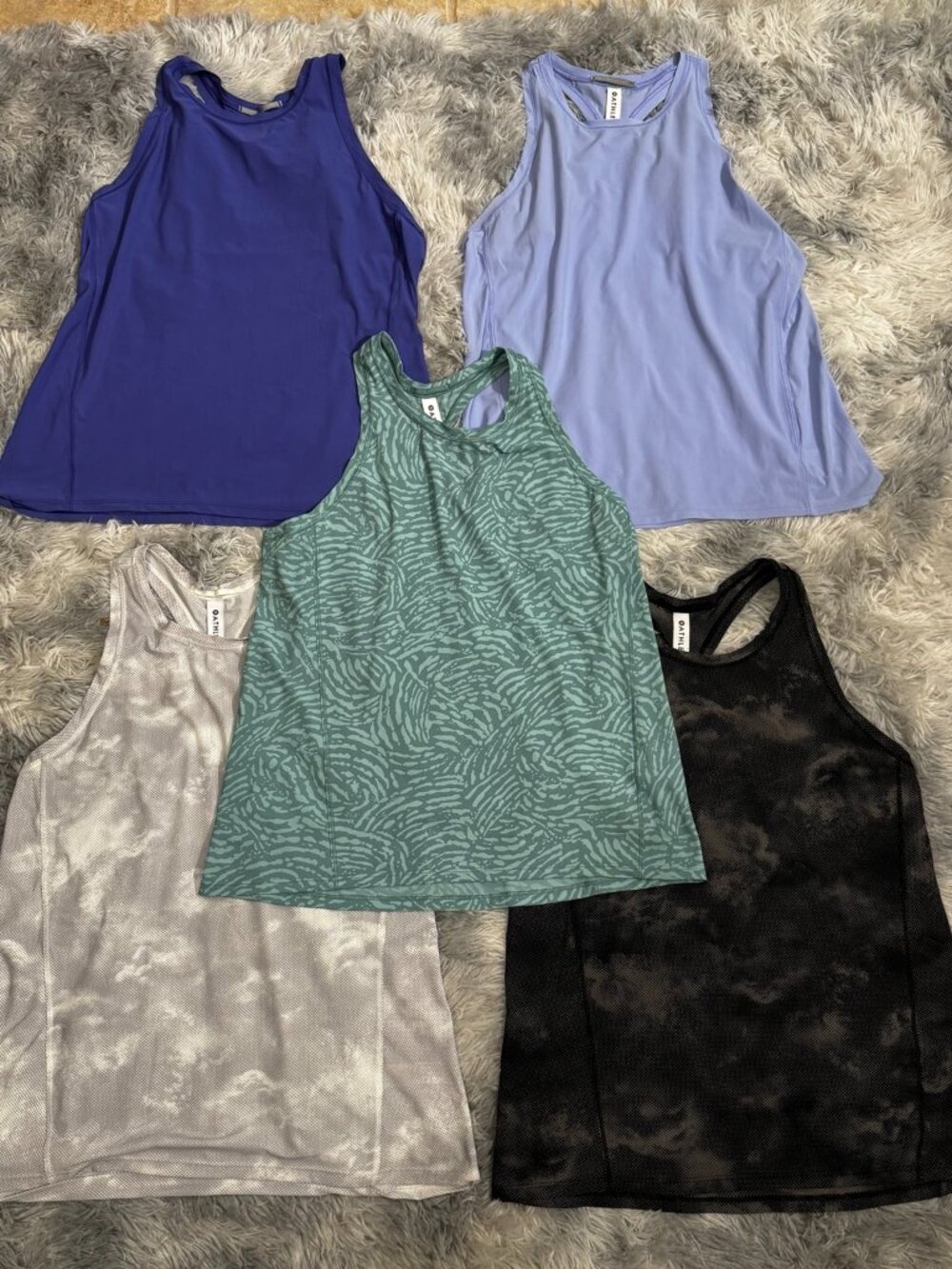 Athleta Tank Top Bundle Lot of 5 Racerback Athletic Tops Size XS